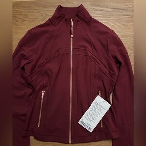 Burgundy Lululemon Cropped Define Jacket Size 8